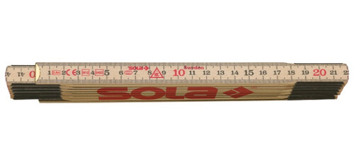 Дървен сгъваем метър Sola H 2.4/12