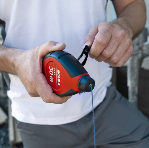 Комплект зидарска чертилка с червена боя Sola CLK 30 SET R