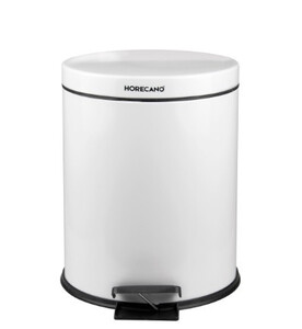 Кош за боклук с педал Horecano Бял