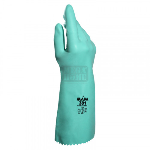 Работни ръкавици ULTRANITRIL 381 - зелен цвят