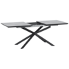 Разтегателна трапезна маса OMAHA Carmen - бял / тъмносив-megahome.bg