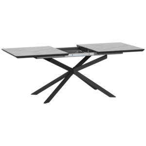 Разтегателна трапезна маса OMAHA Carmen - бял / тъмносив