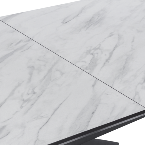 Разтегателна трапезна маса OMAHA Carmen - бял / тъмносив