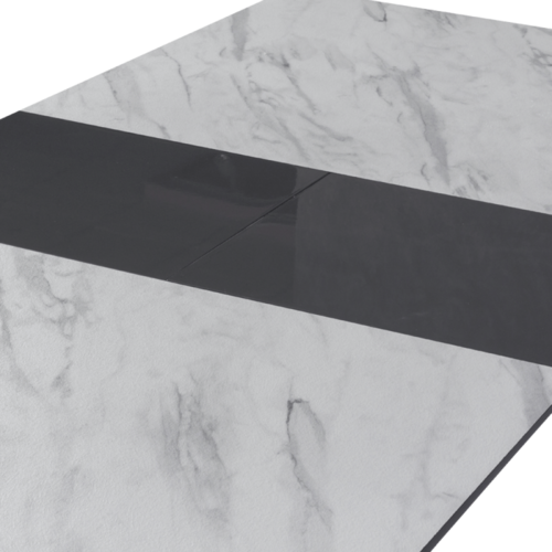 Разтегателна трапезна маса OMAHA Carmen - бял / тъмносив