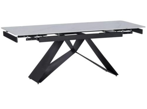 Разтегателна трапезна маса Carmen KEM - бял