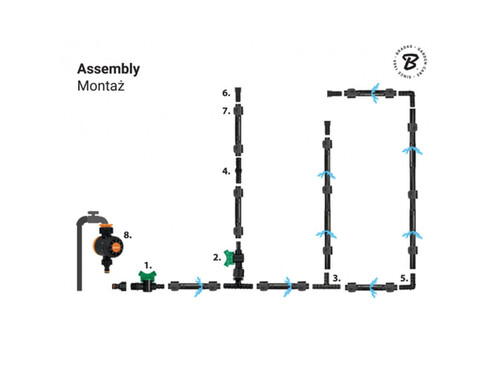 Комплект за капково напояване WATER FLOW DRIP 50м с 87 части