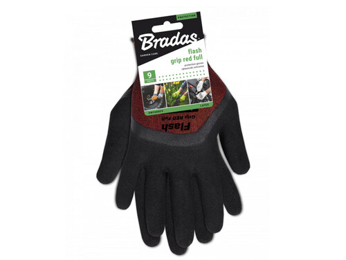 Ръкавици Bradas FLASH GRIP RED FULL латекс, размер 10