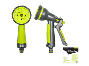 Пистолет поливен 8 функции метален  BRADAS LIME LINE