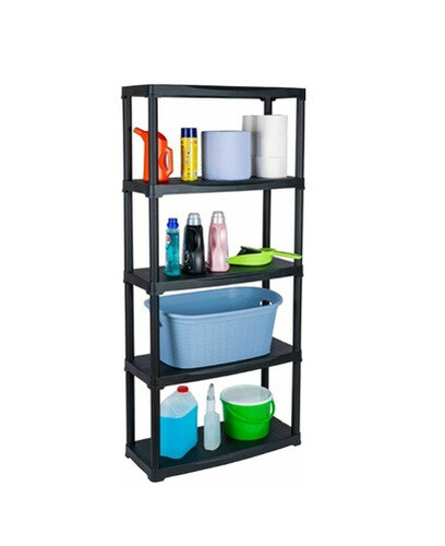 Стелаж с пластмасови рафтове 80х40х176 см