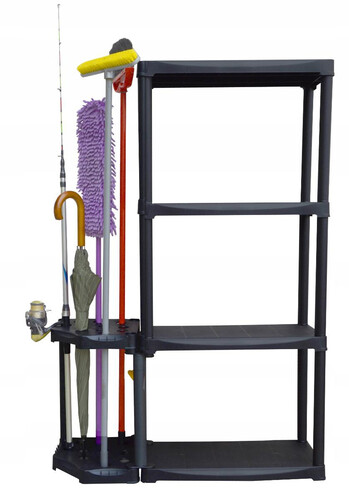 Пластмасов стелаж 89х30х133 см