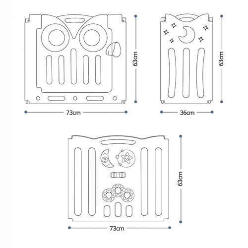 Детска ограда Sonne Magic 143x179x63 см