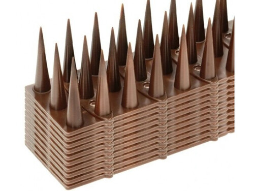 Мини шипове против котки и птици Кафяви 10 броя