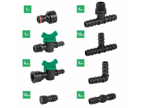 Аксесоари за капково напояване за маркуч ф16 мм Bradas 42 части