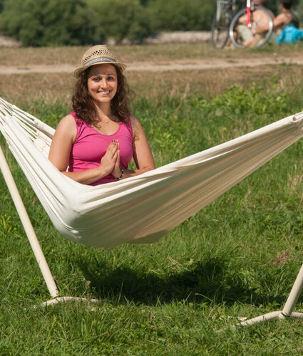 Единичен хамак Модеста цвят лате