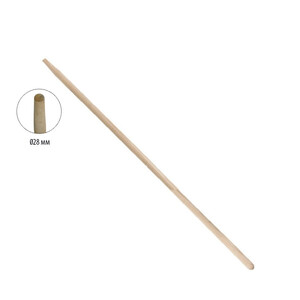 ДРЪЖКА ЗА ГРЕБЛО 4-20 ЗЪБА ЛАКИРАНА Ф28ММ 120СМ БУК