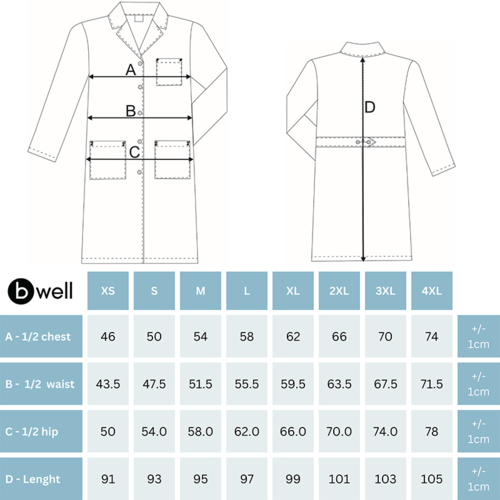 Медицинска дамска манта Bianca