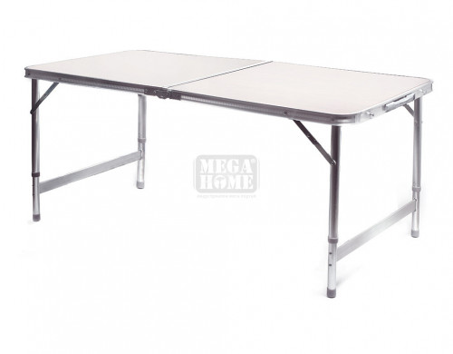 Сгъваема маса MDF + алуминий, 120x60xH54/62/70cm