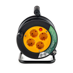 Удължител с макара 15 метра, 4 гнезда, 1.5mm²