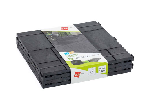 Декинг плочки Mosaic 30x30 см–6 броя - графитен цвят