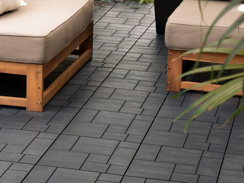 Декинг плочки Mosaic 30x30 см–6 броя - графитен цвят