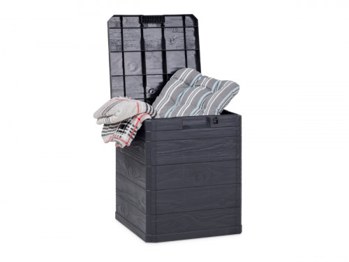 Кутия за съхранение Multybox Woody’s 90 л цвят антрацит