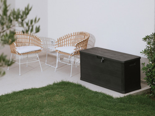 Кутия за съхранение Multybox Woody’s 280 л цвят антрацит