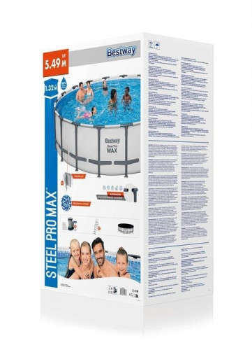 Сглобяем басейн Bestway 561FJ Steel Pro Max 5616 – Ø549x132 см