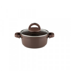 Тенджера Muhler Mia MR-1649M-16x7.5 cm 1.2л шоколад лят алуминий