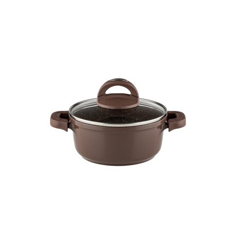 Тенджера Muhler Mia MR-1649M-16x7.5 cm 1.2л шоколад лят алуминий