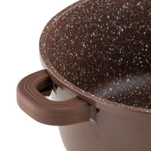 Тенджера Muhler Mia MR-1649M-16x7.5 cm 1.2л шоколад лят алуминий