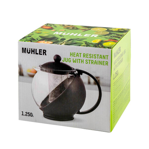 Кана с цедка Muhler MR-8126ОJS - 1.25л - оранжева