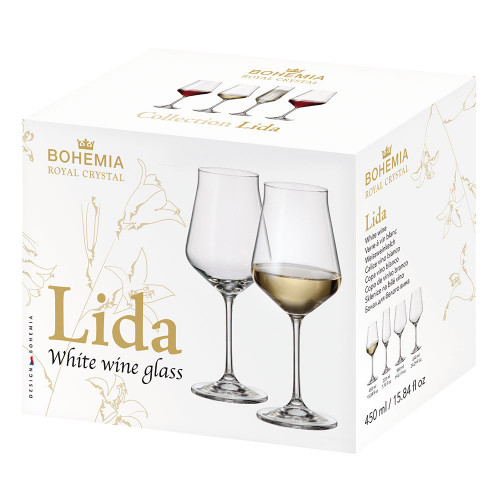 Чаша за вино Bohemia Royal Lida-450 мл-6 броя