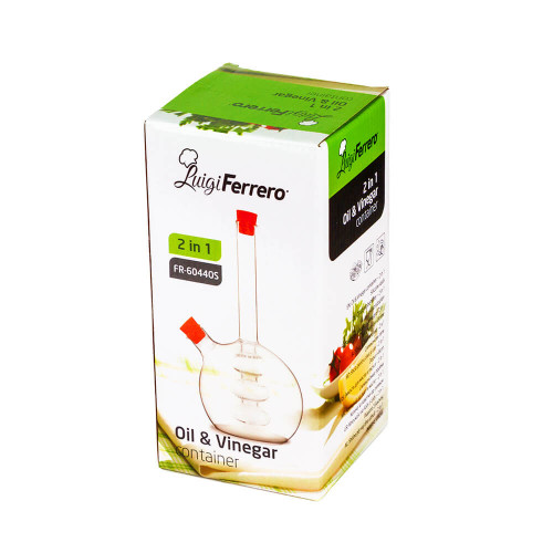 Съд за оцет и олио 2 в 1 Luigi Ferrero FR-6044 със зелена тапа