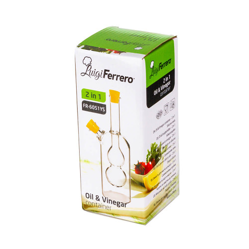 Съд за оцет и олио 2 в 1 Luigi Ferrero FR-6051 с жълта тапа