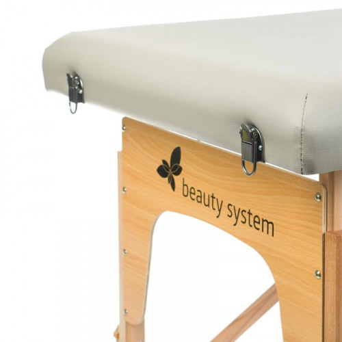 Дървена сгъваема масажна кушетка сива