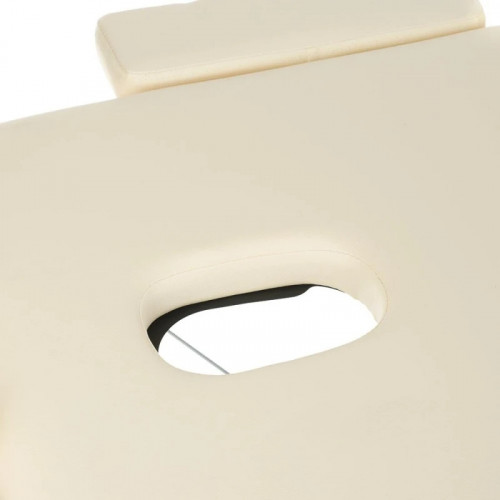 Алуминиева сгъваема масажна кушетка кремава