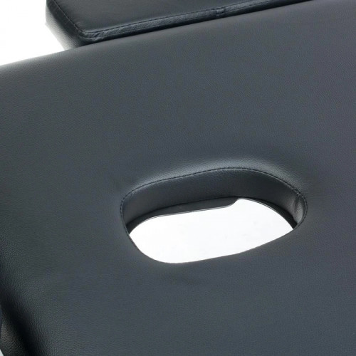 Алуминиева сгъваема масажна кушетка черна