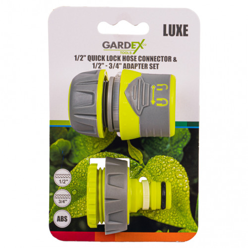 К-т конектор с адаптер LUXE GX-бърза връзка за маркучи 1/2&quot;и3/4&quot;