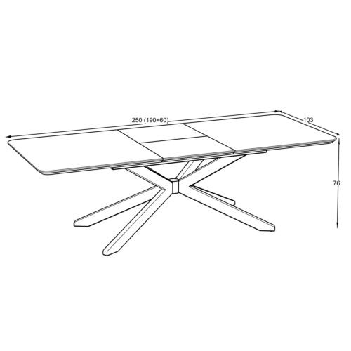 Разтегателна трапезна маса MONA