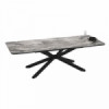 Разтегателна трапезна маса MONA – черен мрамор и черен метал-megahome.bg