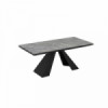 Разтегателна трапезна маса MONZA – сив мрамор / черно-megahome.bg