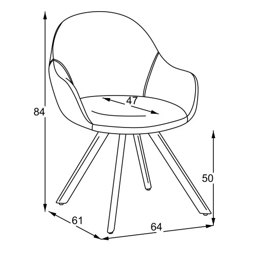 Трапезен стол DURA в светло кафяво, тъмно кафяво и черно