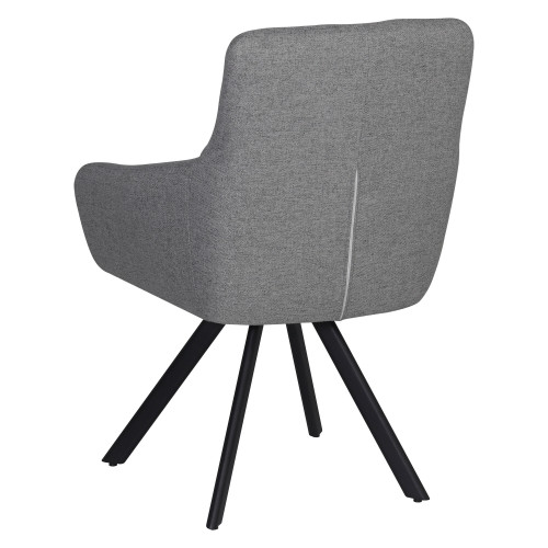 Трапезен стол ALGAN – светло сиво и черно