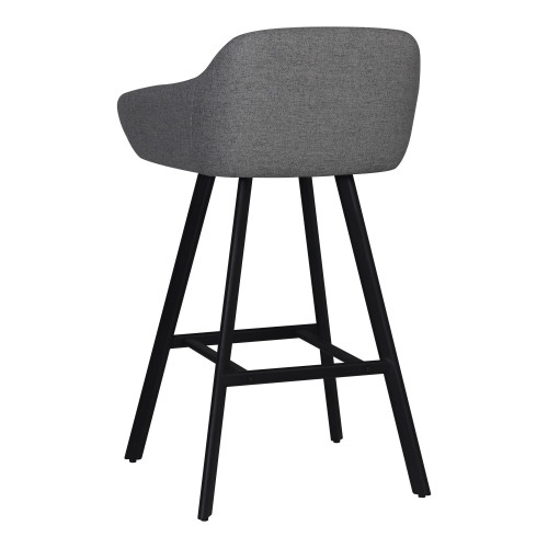 Бар стол MEY – светлосив/черен