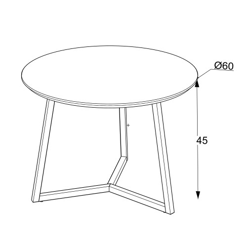 KLINT Кръгла Холна Маса – Меден дъб и Черно
