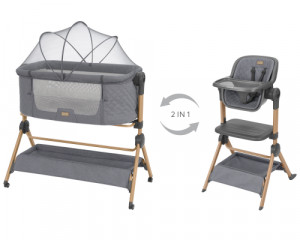 2в1 Мини кошара и стол за хранене Sleat Me Grey