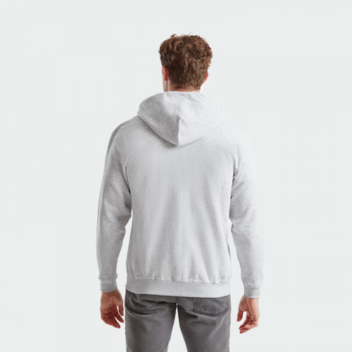 Суитшърт с цип Fruit of the Loom FOL CLASSIC-сив меланж