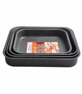 К-т правоъгълни тави с мраморно покритие 3024М-3226M-3729M-3931M