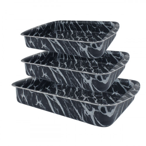 Комплект от 3 броя EK-19-22-35-черно-бял мрамор