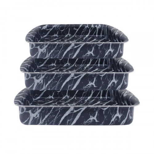 Комплект от 3 броя EK-19-22-35-черно-бял мрамор